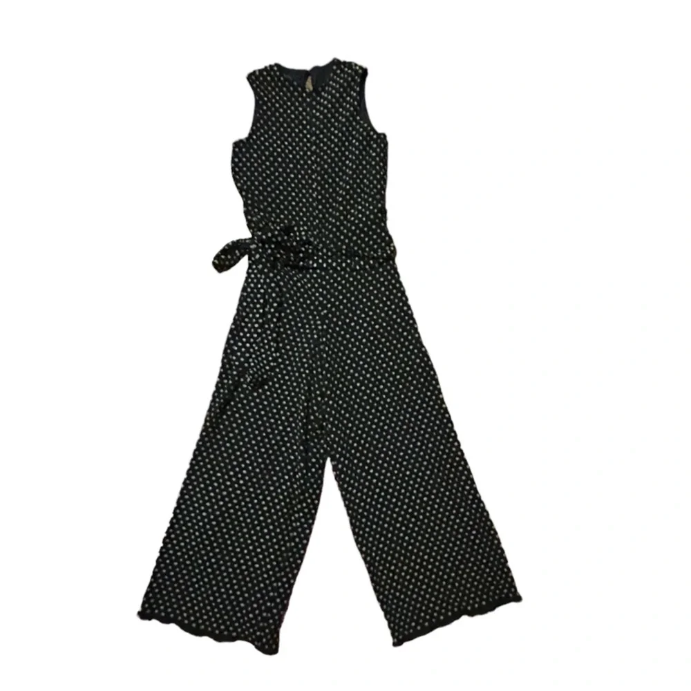 IVONNE black & white Polka dot jumpsuit- nice!‎ Size small/CH